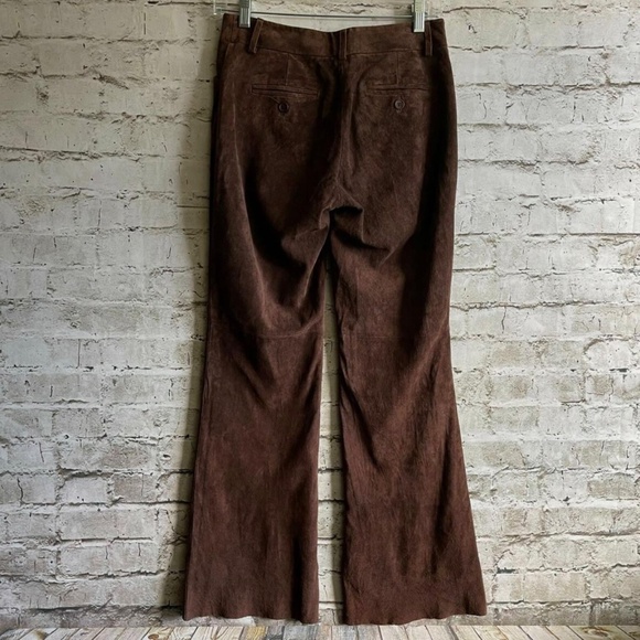 Moda International Genuine Leather Suede Flare Pants - Picture 4 of 6